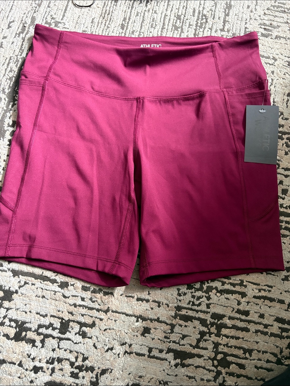 Women's High-Rise Athletic Shorts in Magenta